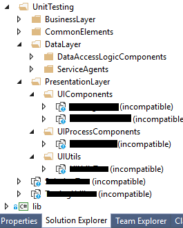 Incompatible\unloaded projects are not available to be updated with ...