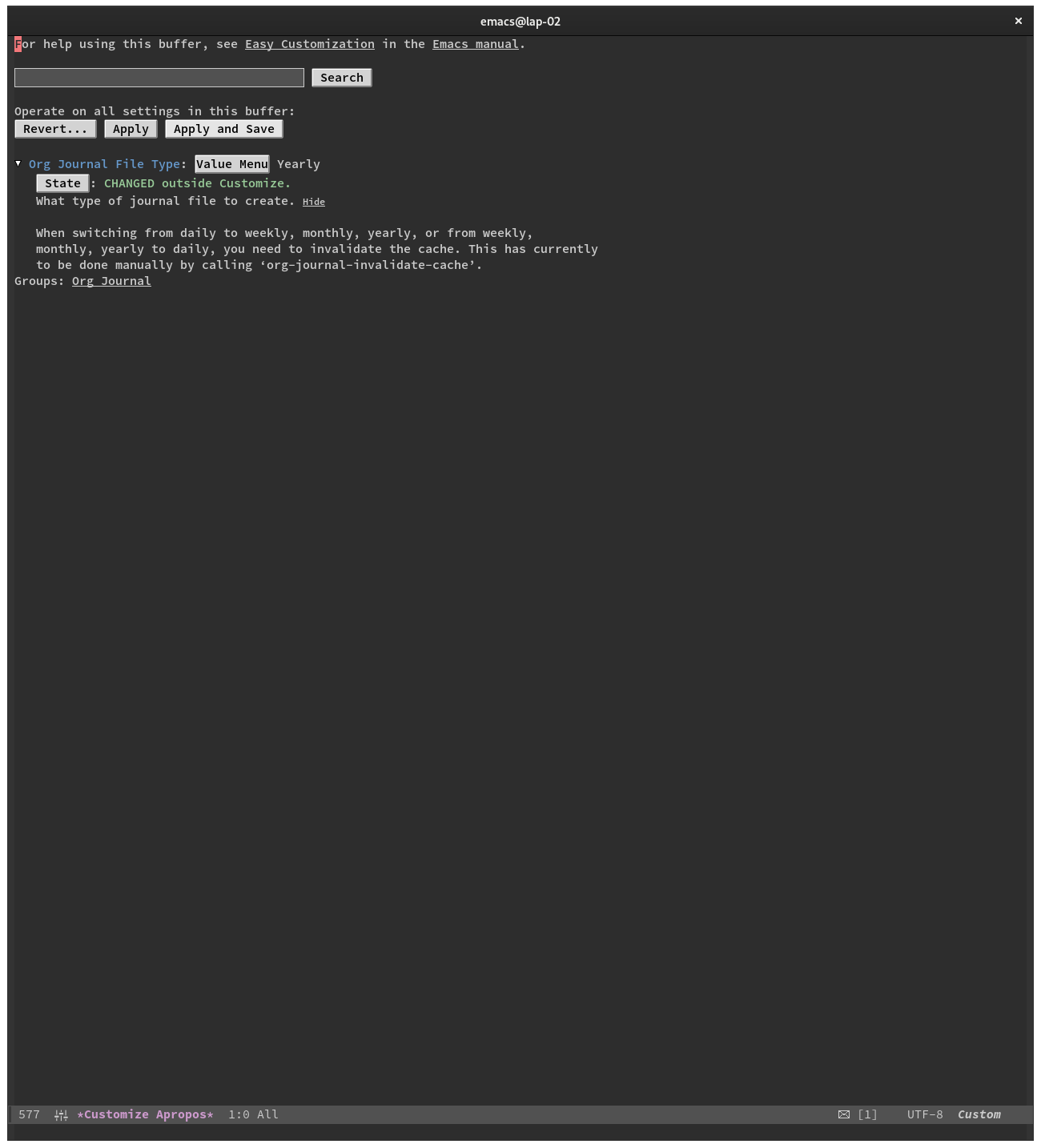Problem Accessing Org journal file type And Calendar Not Showing