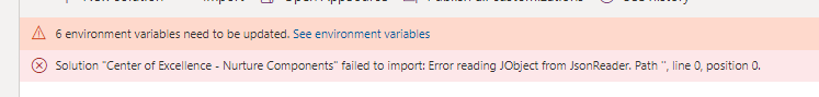 [CoE Starter Kit - BUG] Nurture Components Solution Fails to Import ...