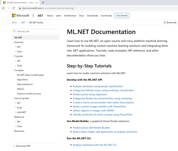 ml.net model builder