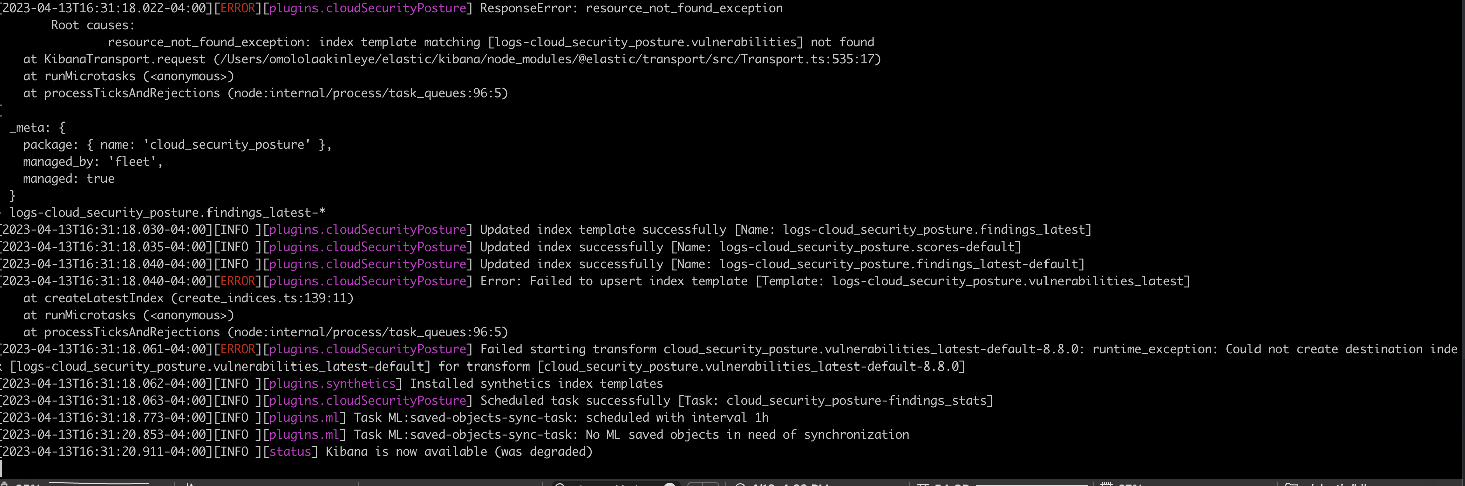[Cloud Security] vulnerabilities transforms failed to start · Issue ...