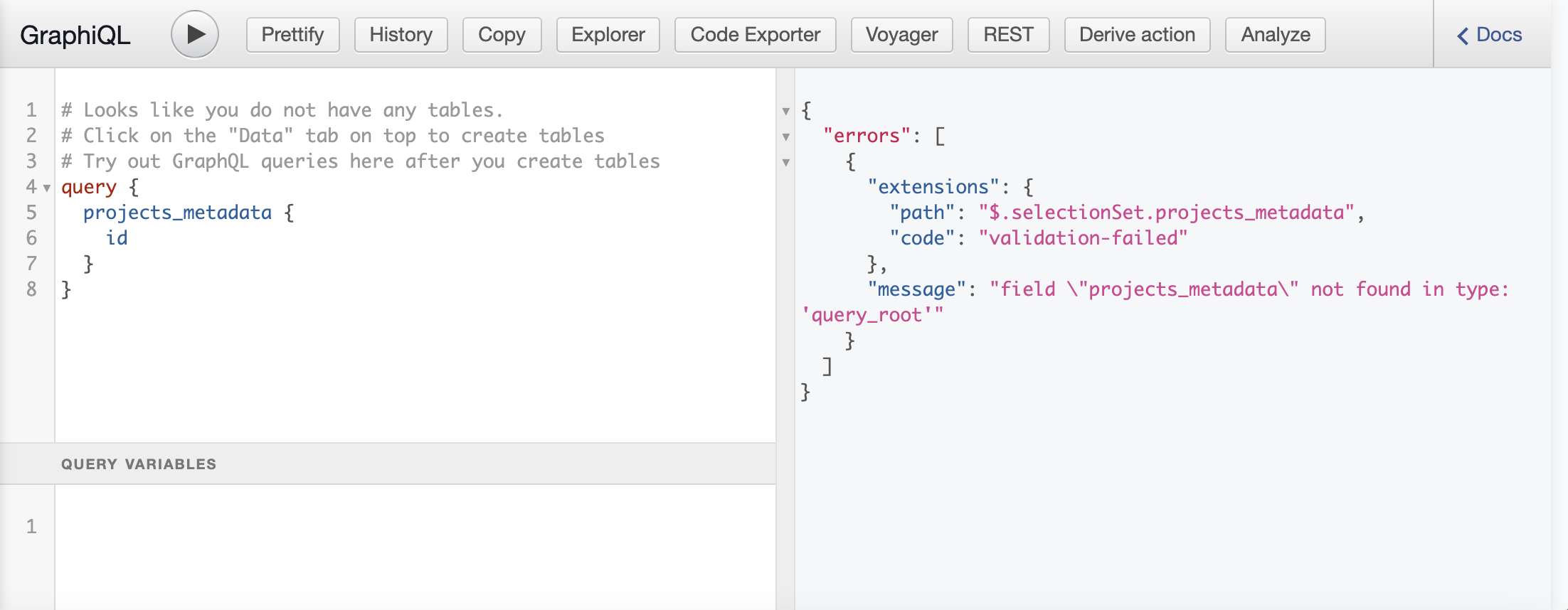 BUG: intermittent "field not found in type: 'query_root'" · Issue #7366 ...