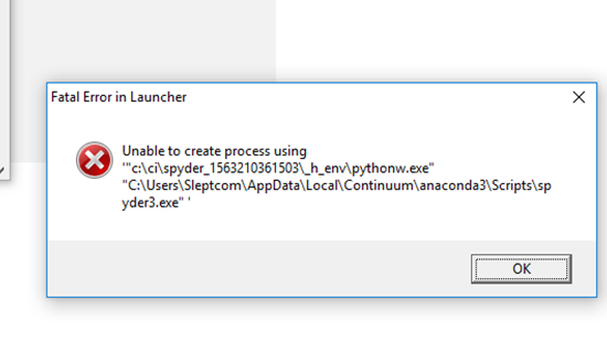 Spyder won't launch · Issue #11604 · spyder-ide/spyder · GitHub