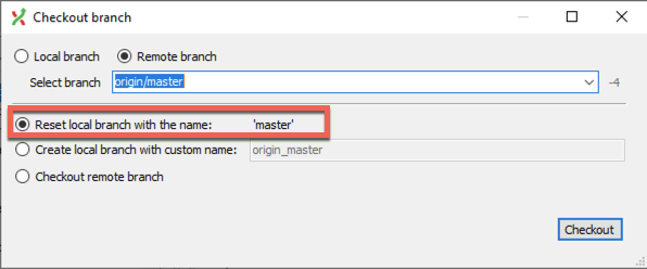 [Feature Request] When checkout remote branch, Fork does checkout local ...