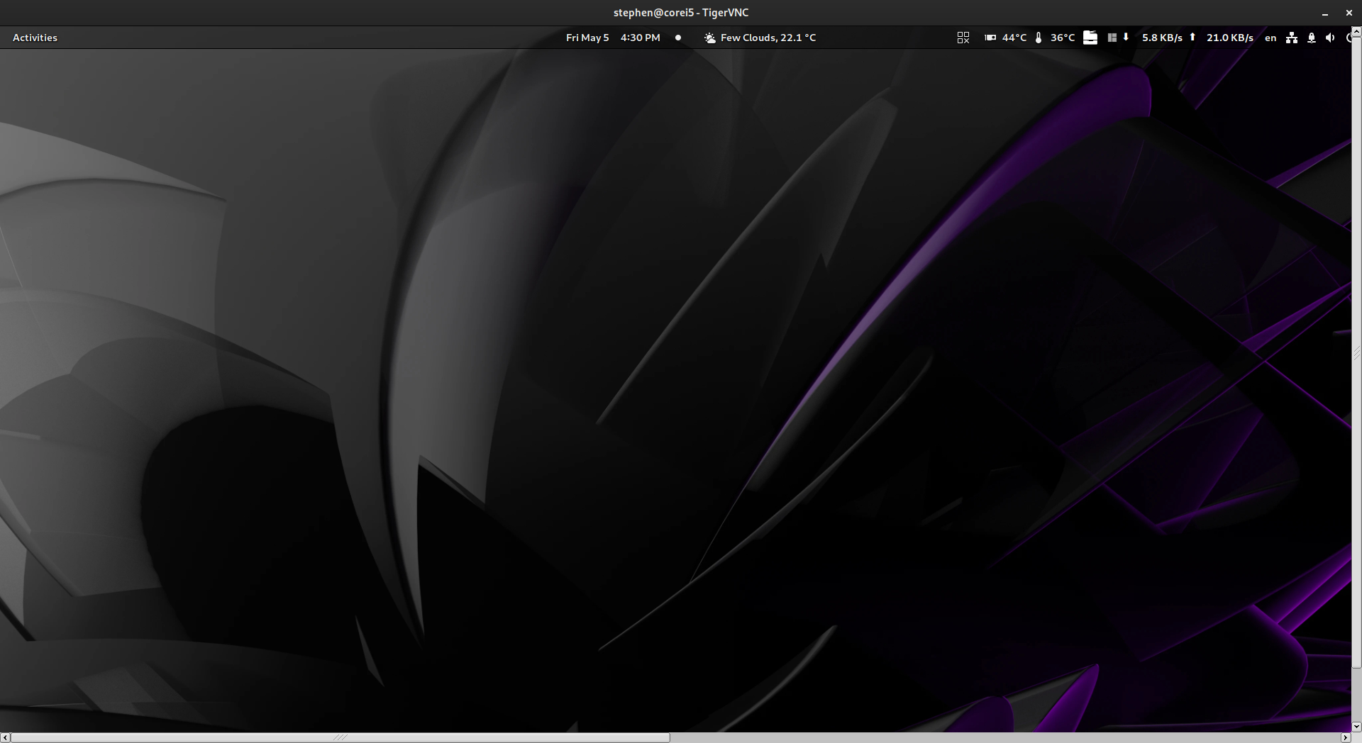 Remote screen occupies only a quarter of window in vncviewer for Mac