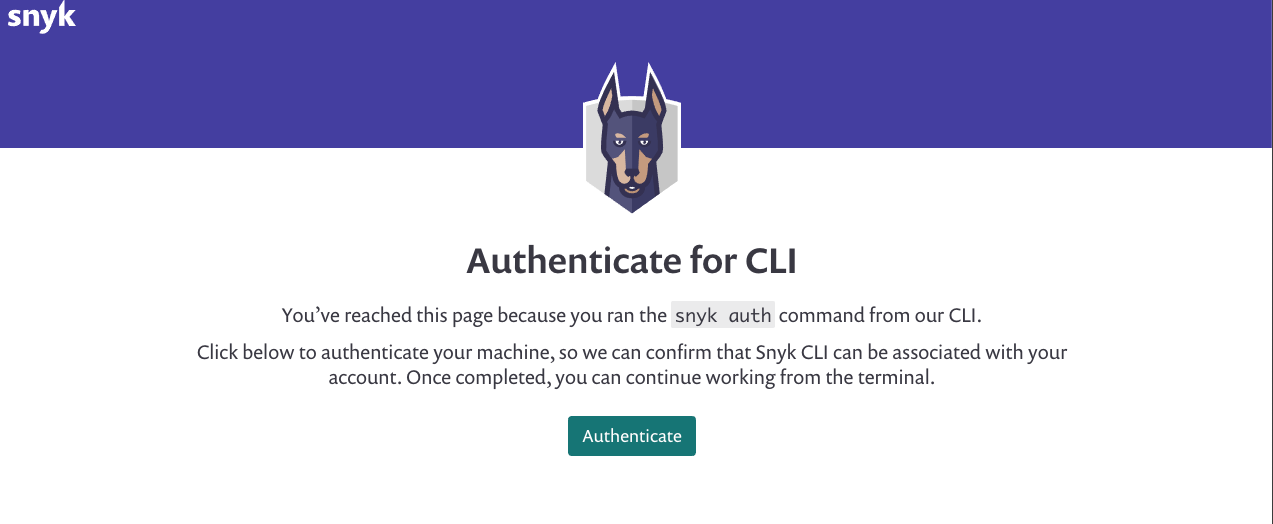 Authenticate for CLI - Vuln Cost