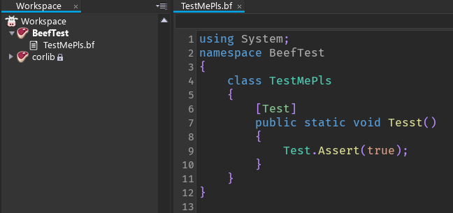 [BUG?] Unable to use Tests · Issue #1088 · beefytech/Beef · GitHub