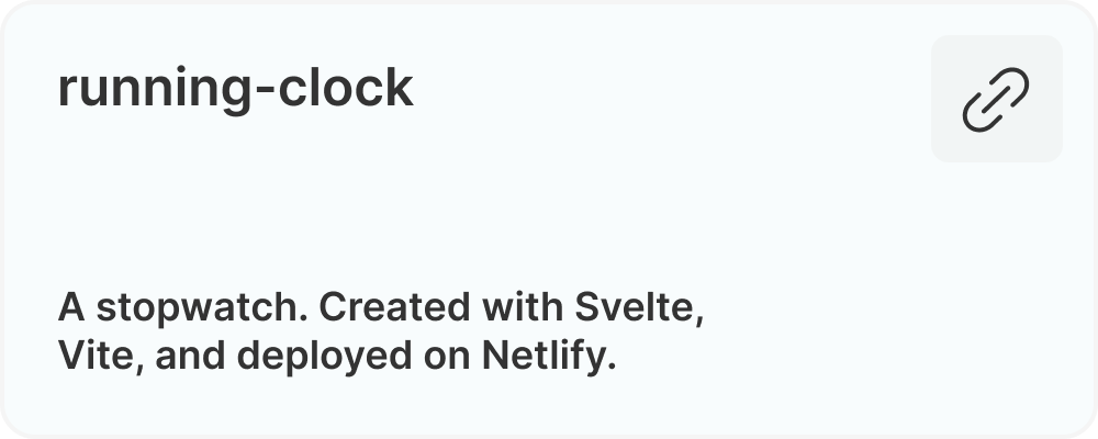 running clock: a stopwatch