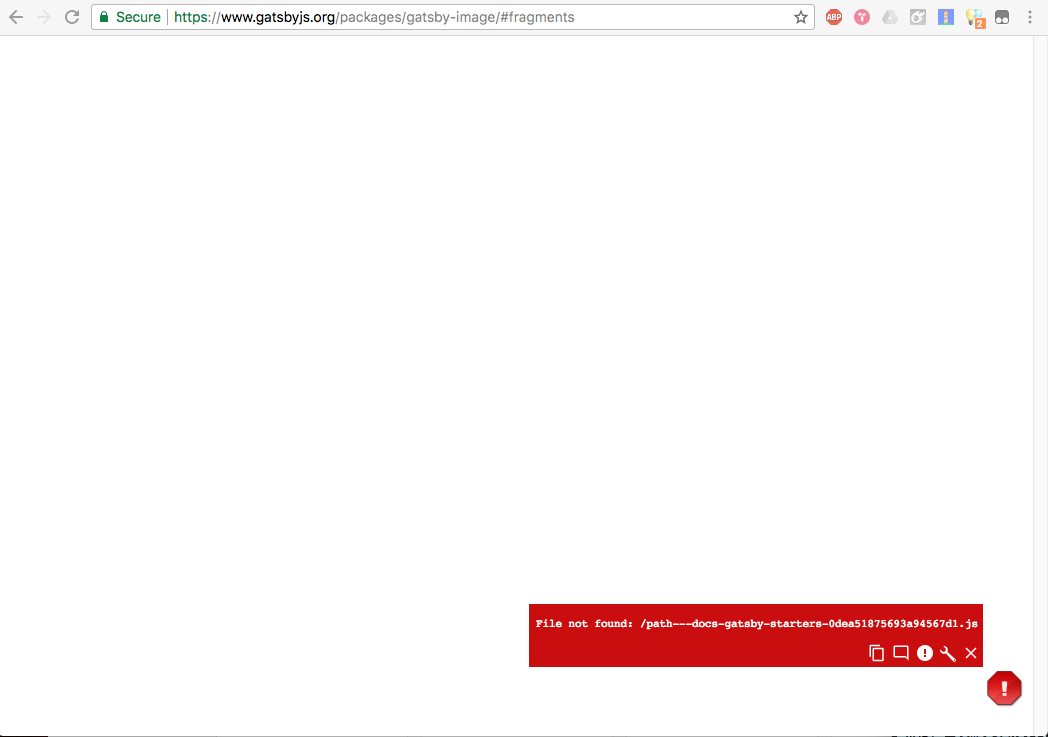 gatsby documentation site sometimes