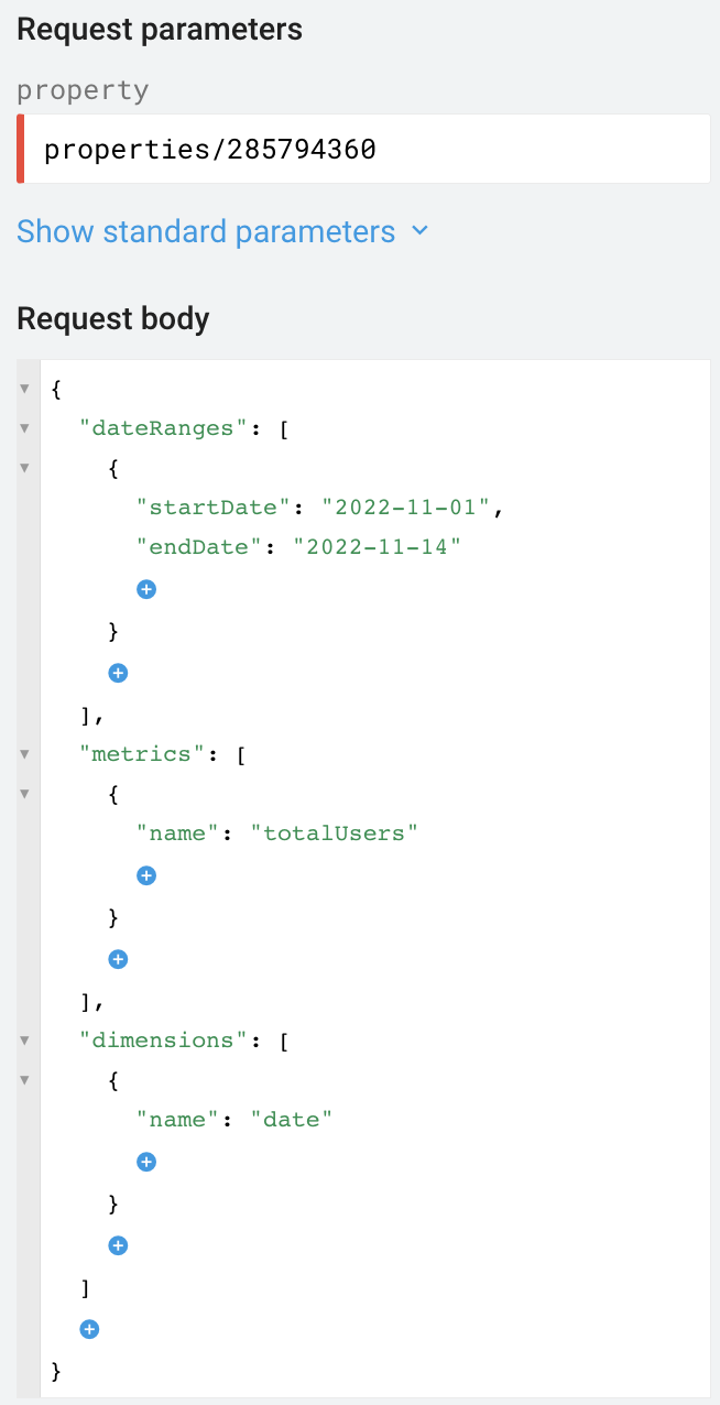 GA4 GET:report endpoint failing to return rows · Issue #6528 · google ...