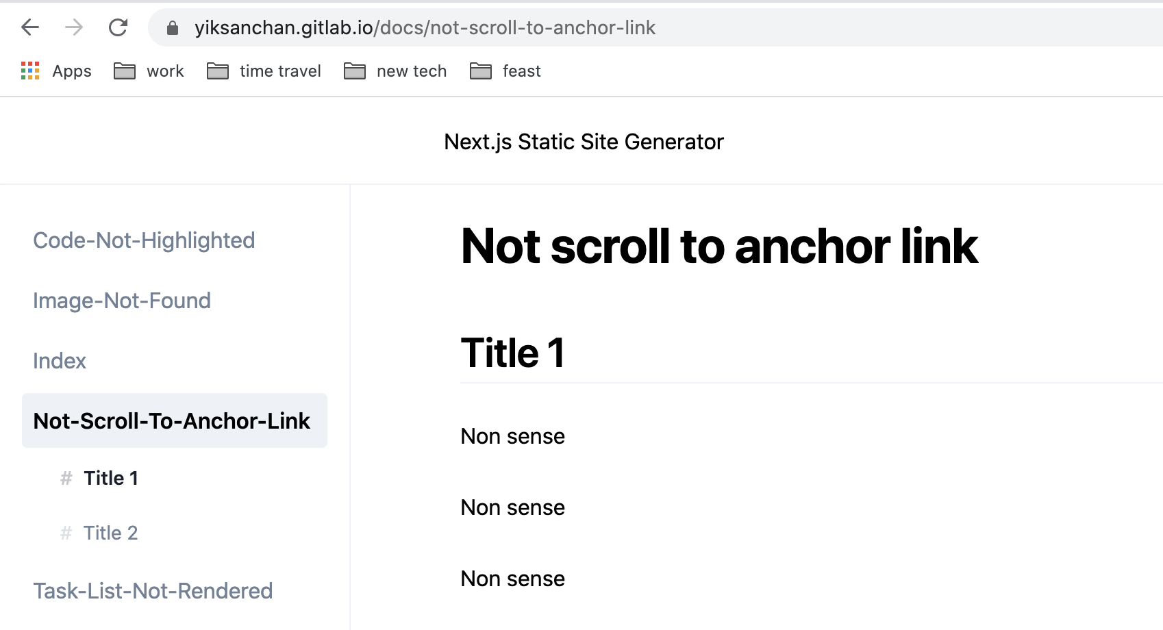 Anchor link not clickable after deploying to GitLab Pages · Issue 142