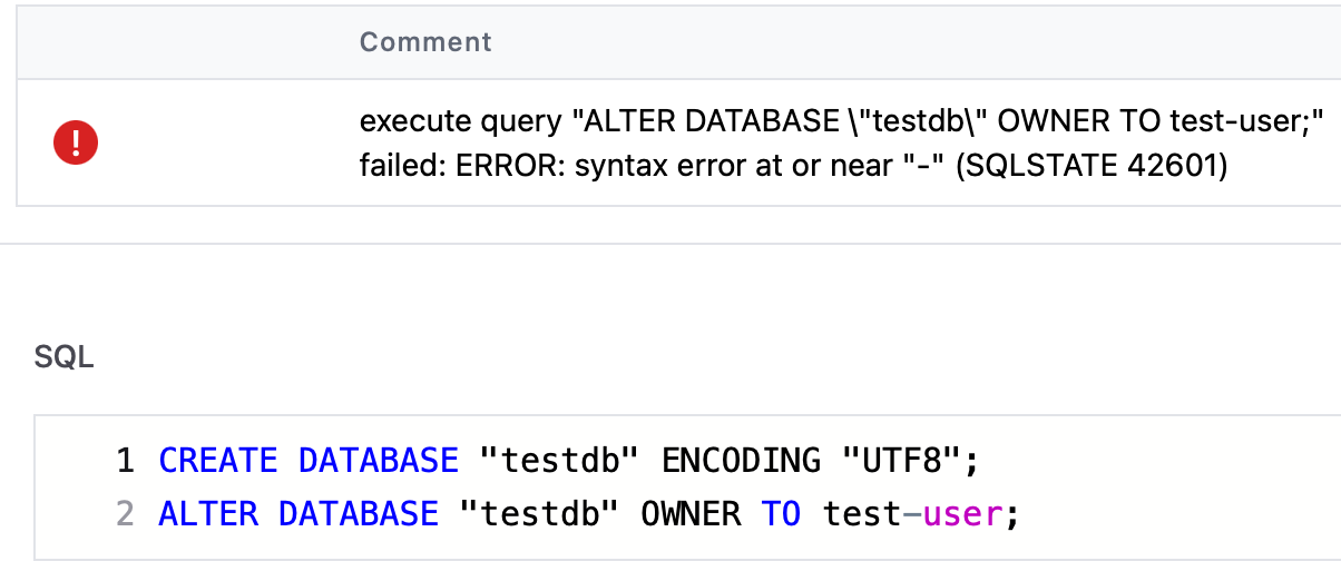 Username with Hyphen in PostgreSQL - syntax error · Issue #4227 ...
