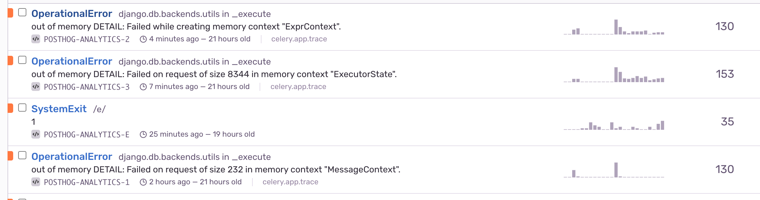 Adding actions causes Postgres out of memory with partitions · Issue ...