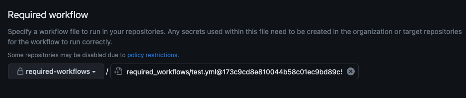 Required workflows ref