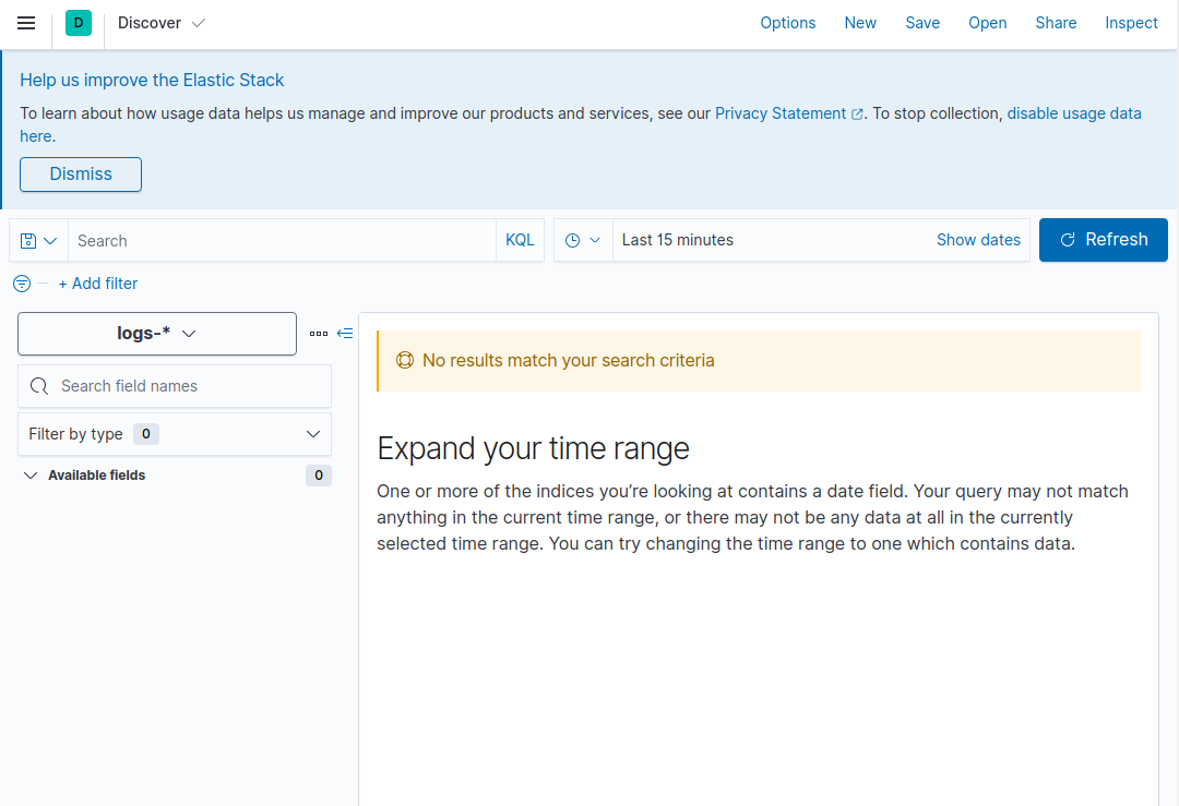 Default indexes logs-* and metrics-* created on app load · Issue ...