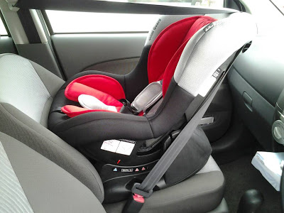 cara pasang baby car seat sweet cherry