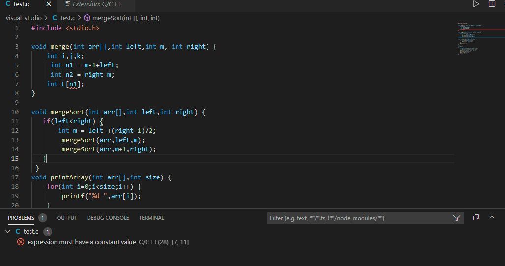 C Compiler Error · Issue #7045 · microsoft/vscode-cpptools · GitHub