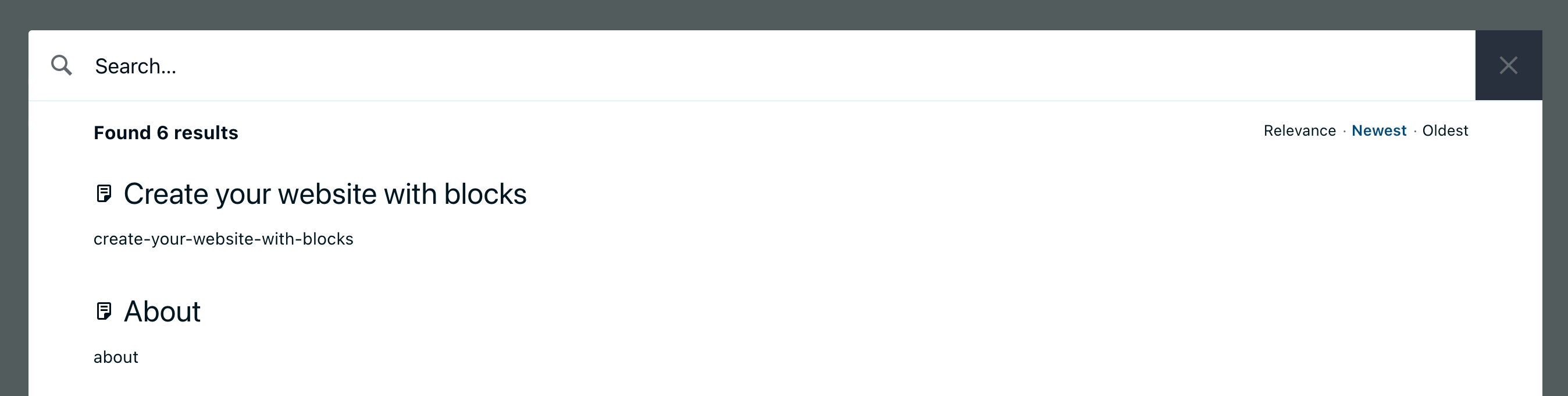 Instant Search: modal close button has dark background in light