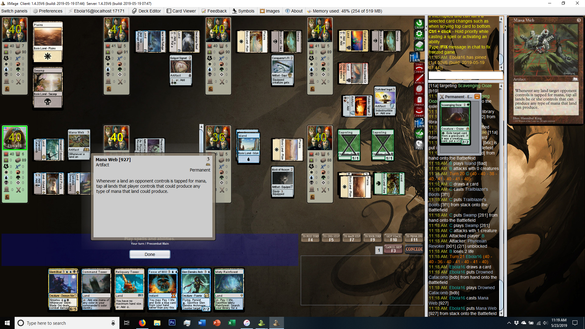 Mana Web incorrectly applies to all opponents · Issue #5809