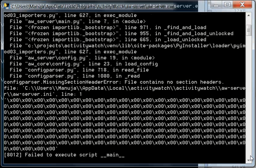 Module aw-server quit unexpectedly since Mar 29 [v0.9.2] · Issue #398 ...