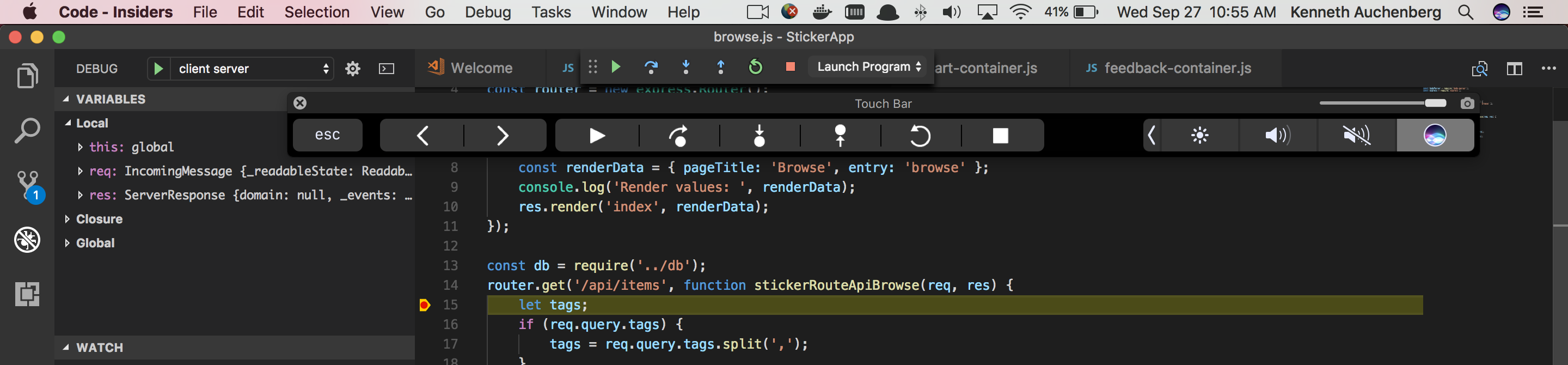 Touchbar: Icon's doesn't match icons in the debug toolbar · Issue ...