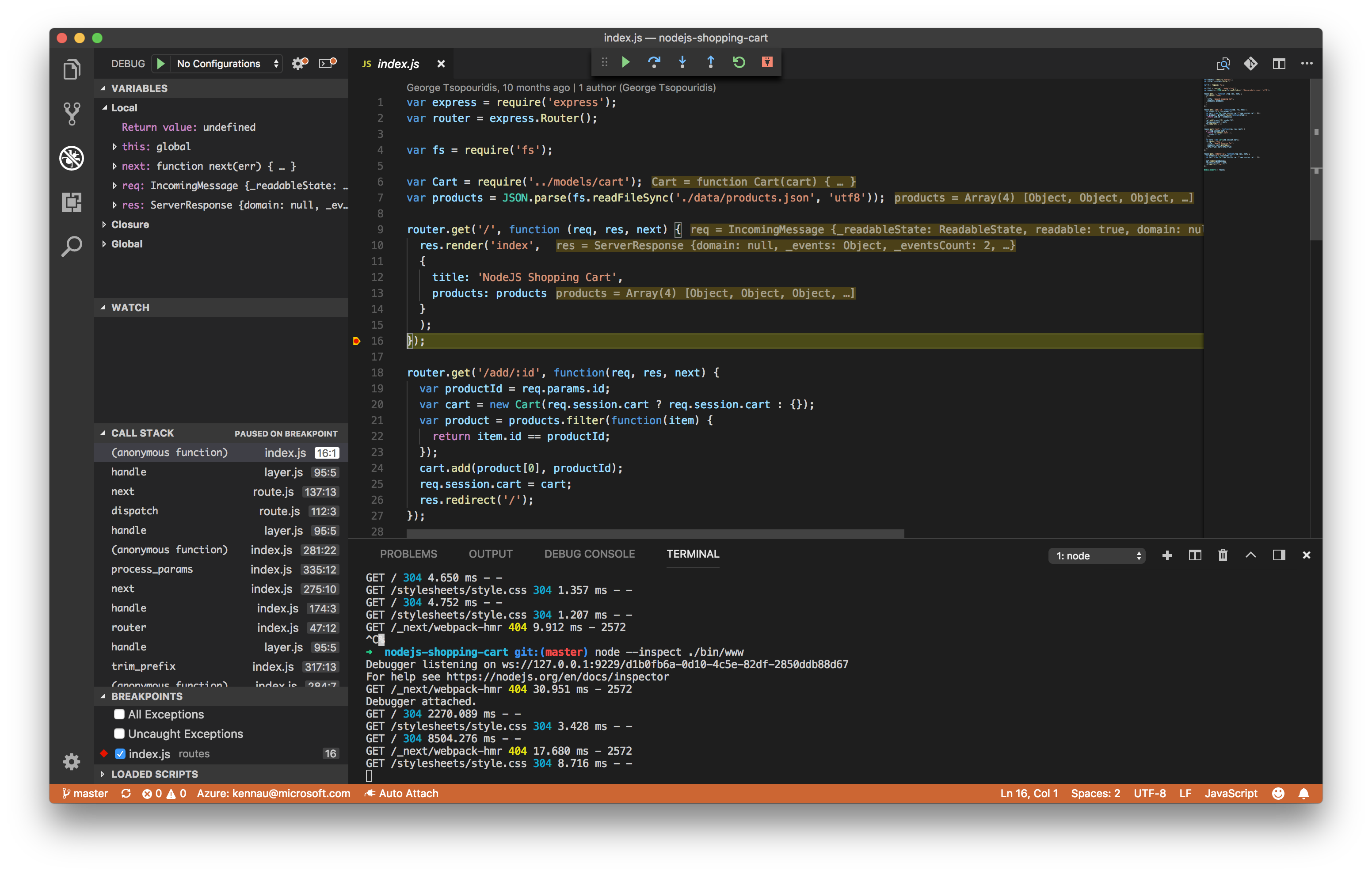 LogPoint halts script execution for Node · Issue #46137 · microsoft ...