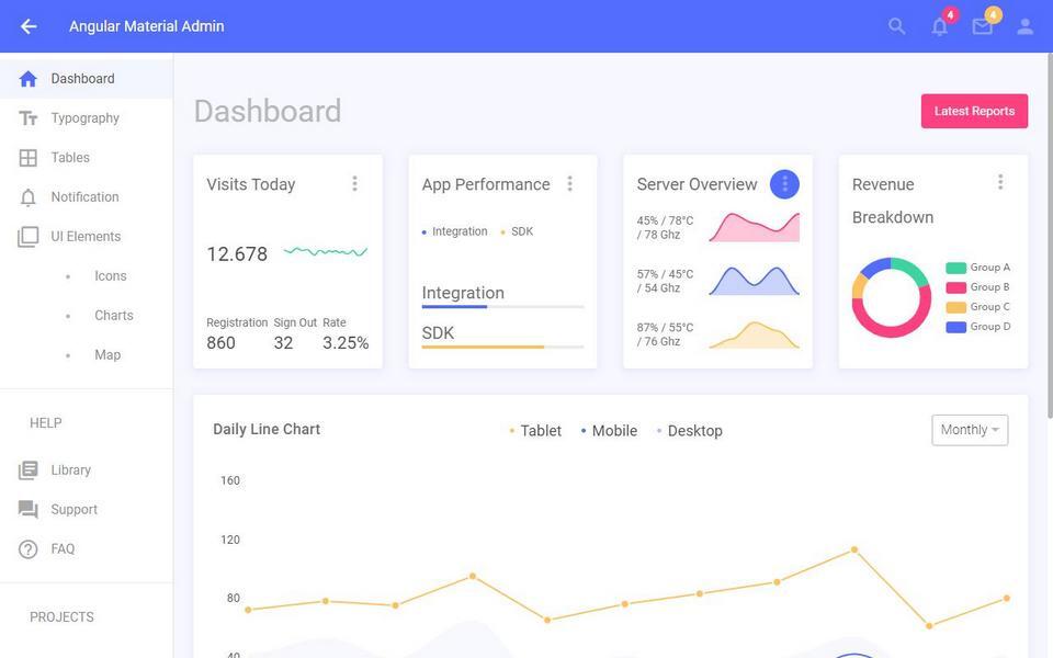 GitHub - flatlogic/angular-material-admin: Angular Material Admin Template built with Angular Material