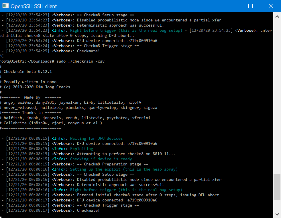 stuck on checkm8 trigger stage · Issue 1907 · checkra1n/BugTracker