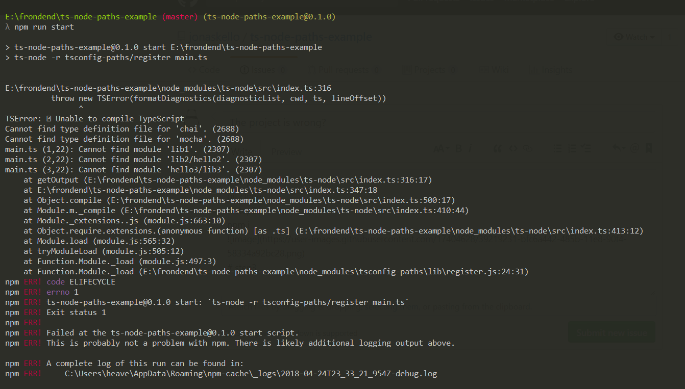 The project is wrong? · Issue #1 · jonaskello/ts-node-paths-example ...