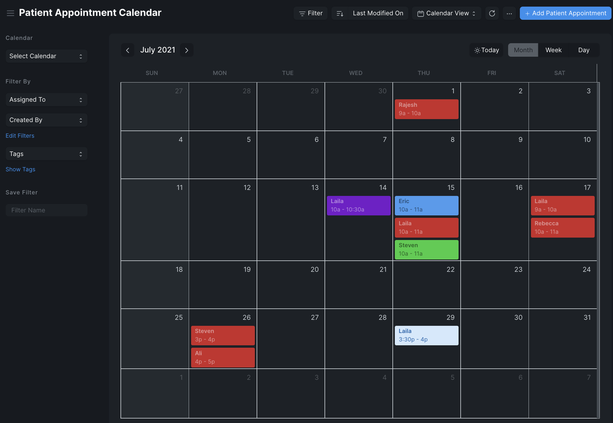 Feature Request - Practitioner Appointment Schedule Calendar View ...