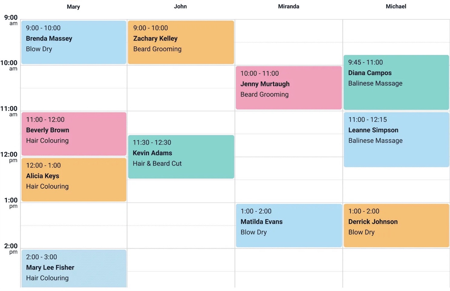 Feature Request - Practitioner Appointment Schedule Calendar View ...