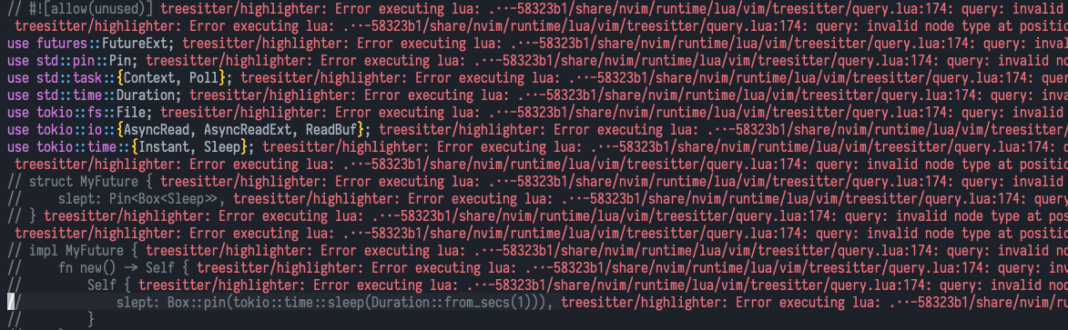 Treesitter errors in latest neovim master · Issue #3002 · nvim ...