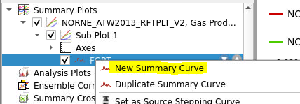 Summary Plot: "New Summary Curve" is not added/updated in Project Tree ...
