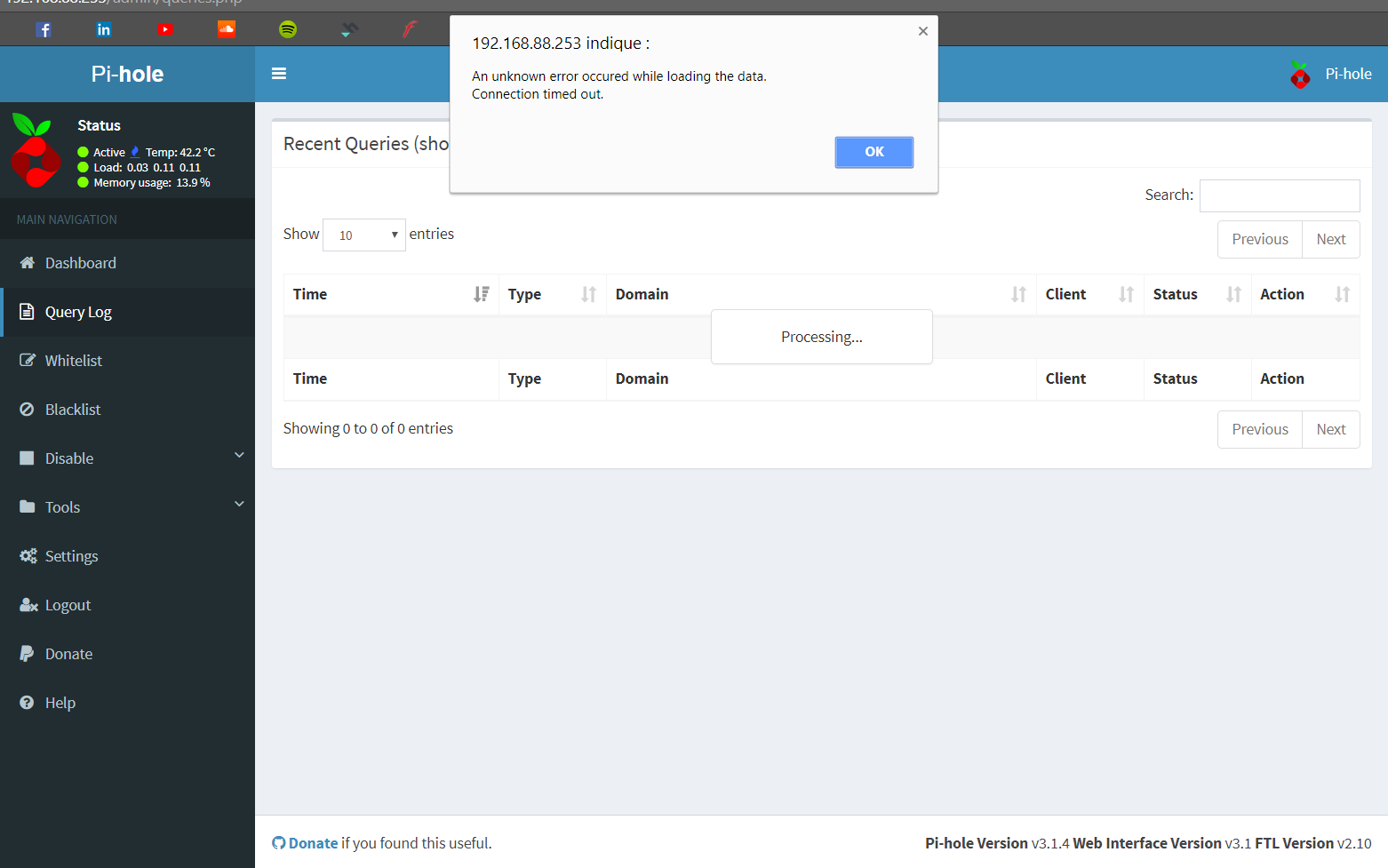 Stats and recent queries are missing from the admin panel · Issue #1716 ...