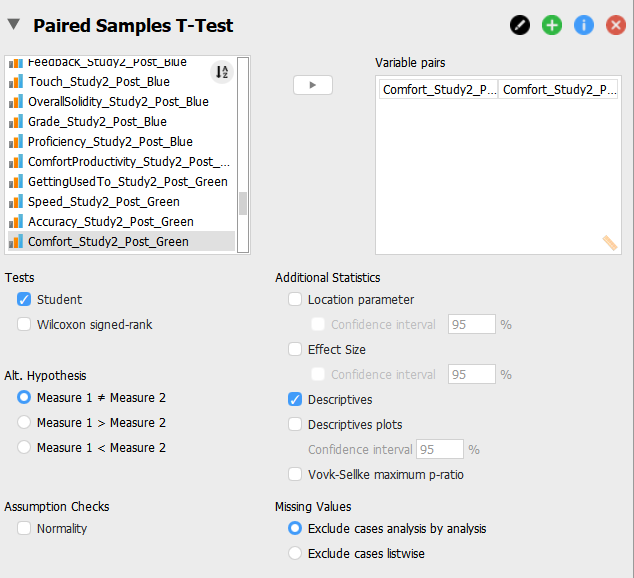 Error in Means Calculated in Bayesian Paired Samples t-test