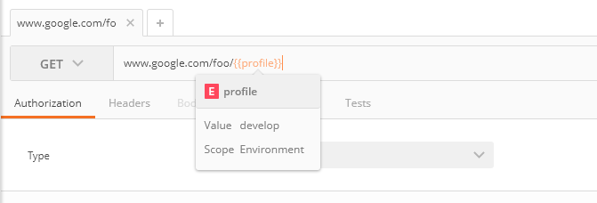 copy the real url string instead of the Environment/Global variables ...