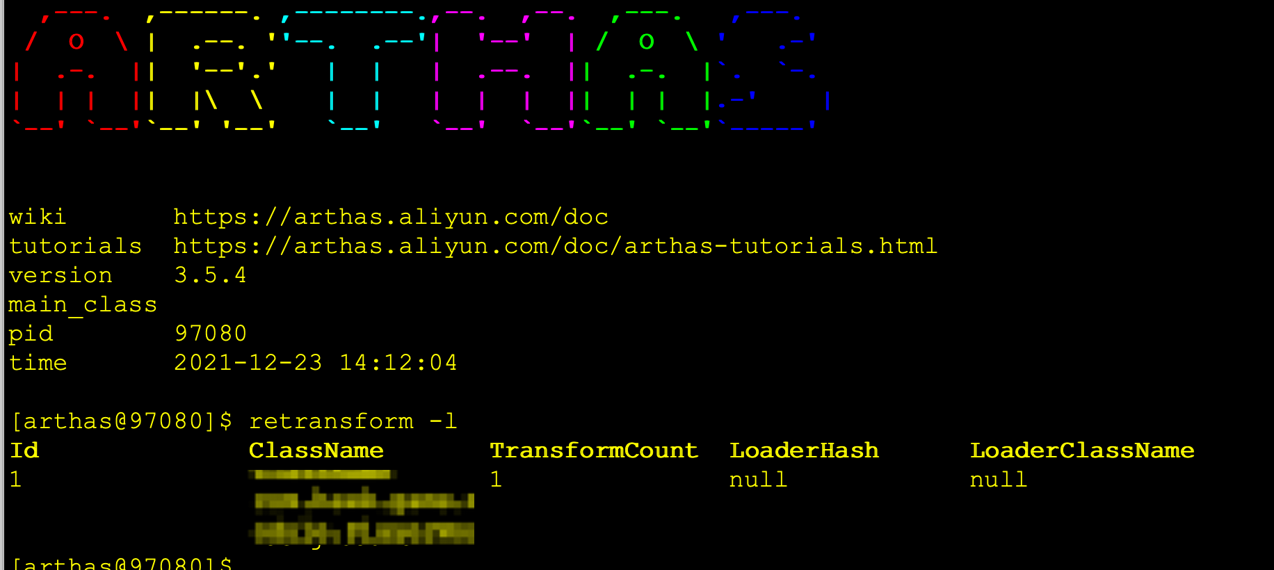 使用命令行无法执行retransform · Issue #2062 · alibaba/arthas · GitHub