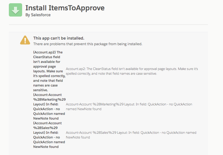 Installation Error · Issue #4 · alexed1/ItemsToApprove · GitHub