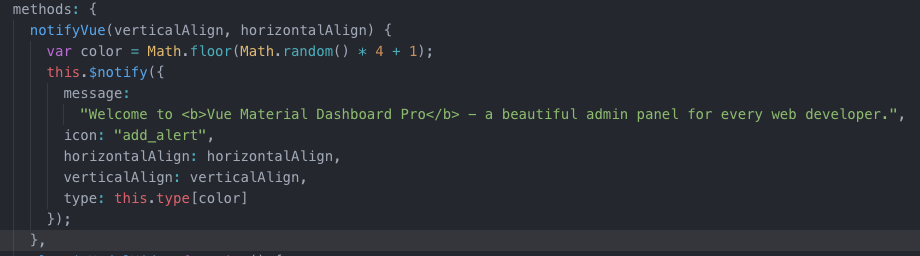 How i can use notify in main.js file? · Issue #68 · creativetimofficial ...