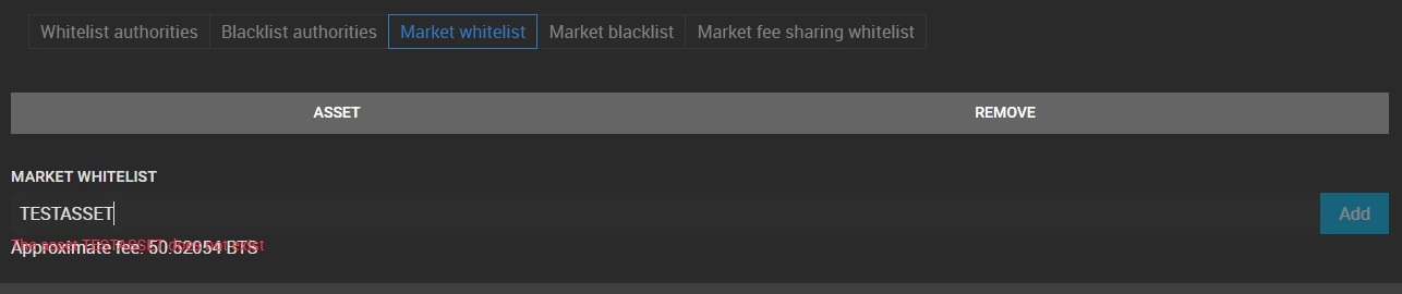 create asset - white screen