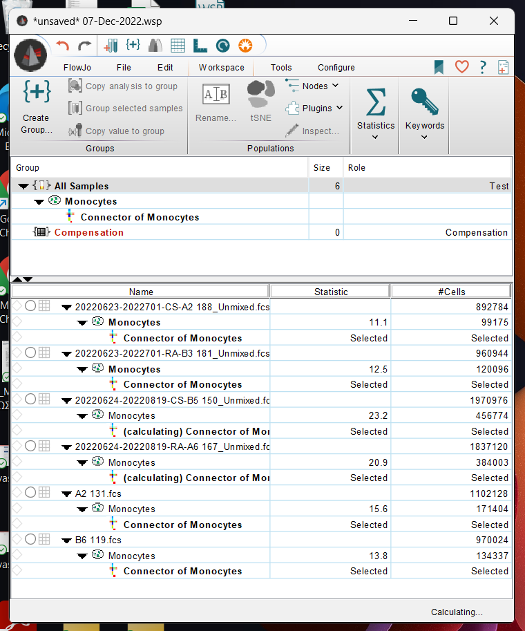 How to inform user of the status of the connectors calculation when