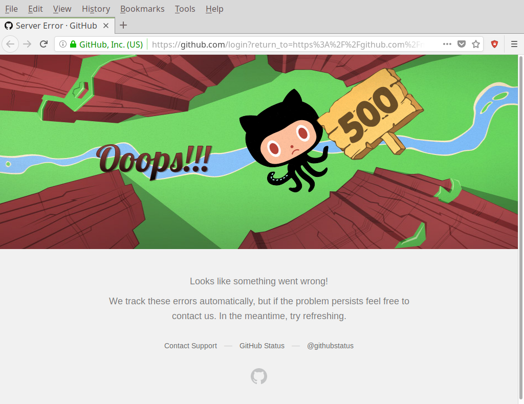 GitHub error when using Help menu item "Report a Bug" · Issue #1807 ...
