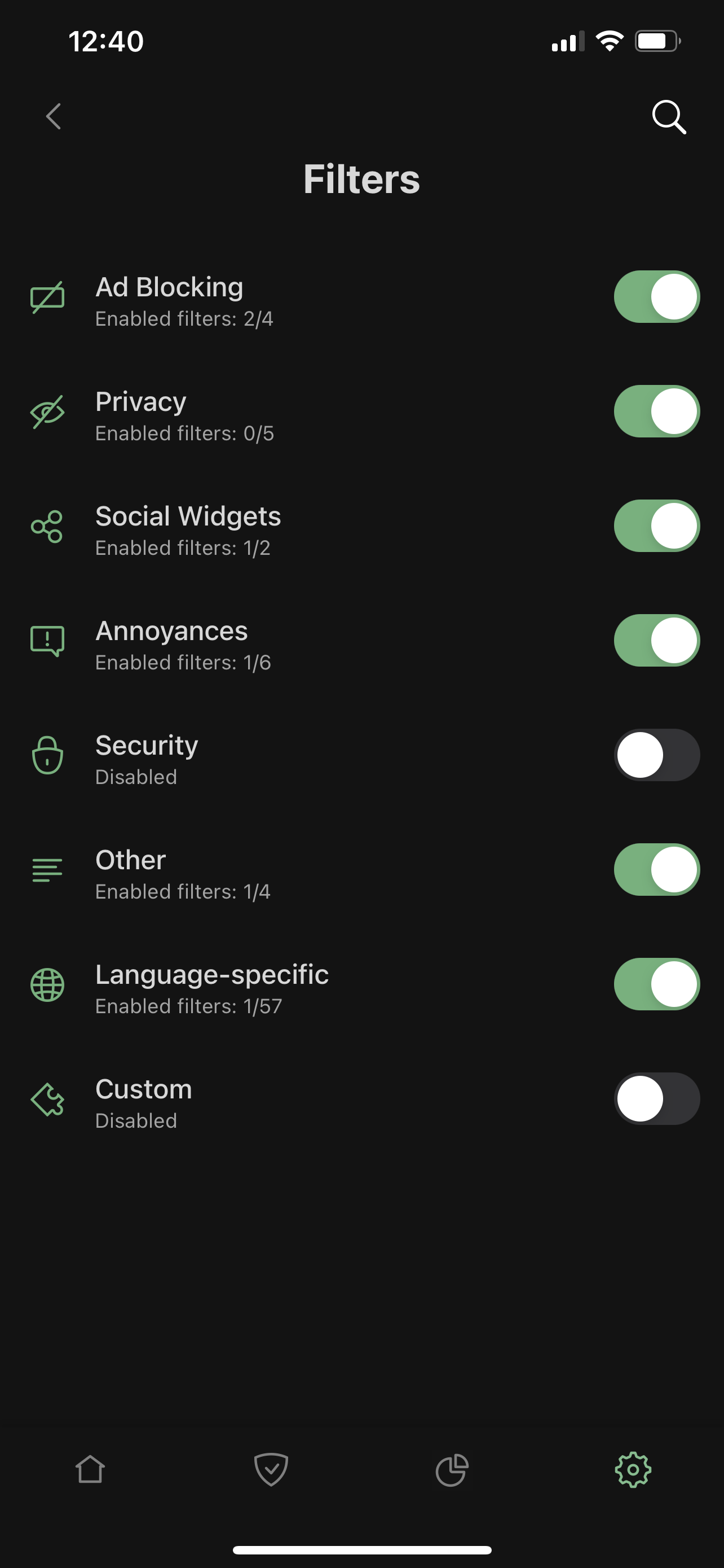 optimal settings for ios adguard free