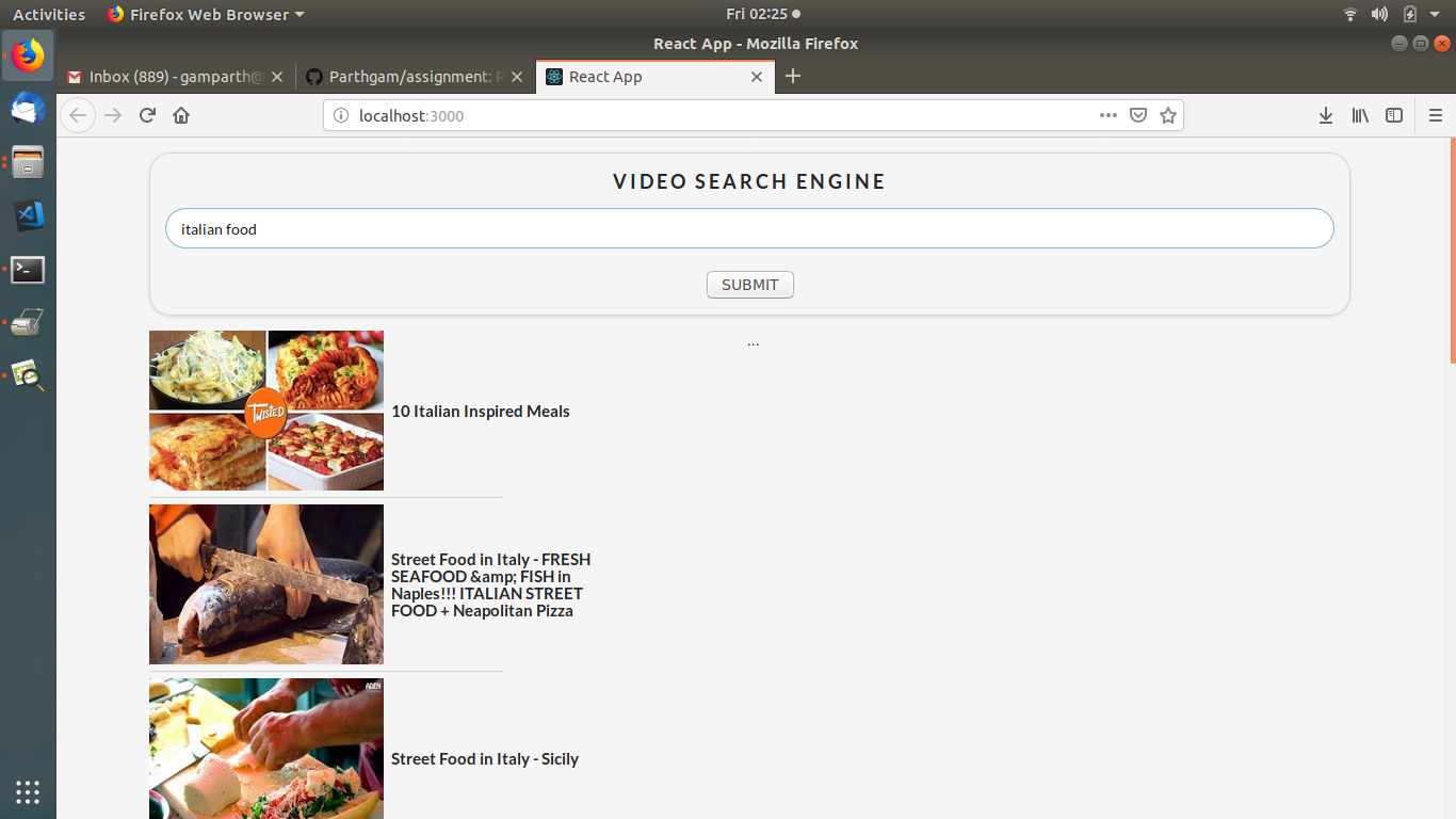 GitHub - Parthgam/VideoSearchReactApp: React Video Search App