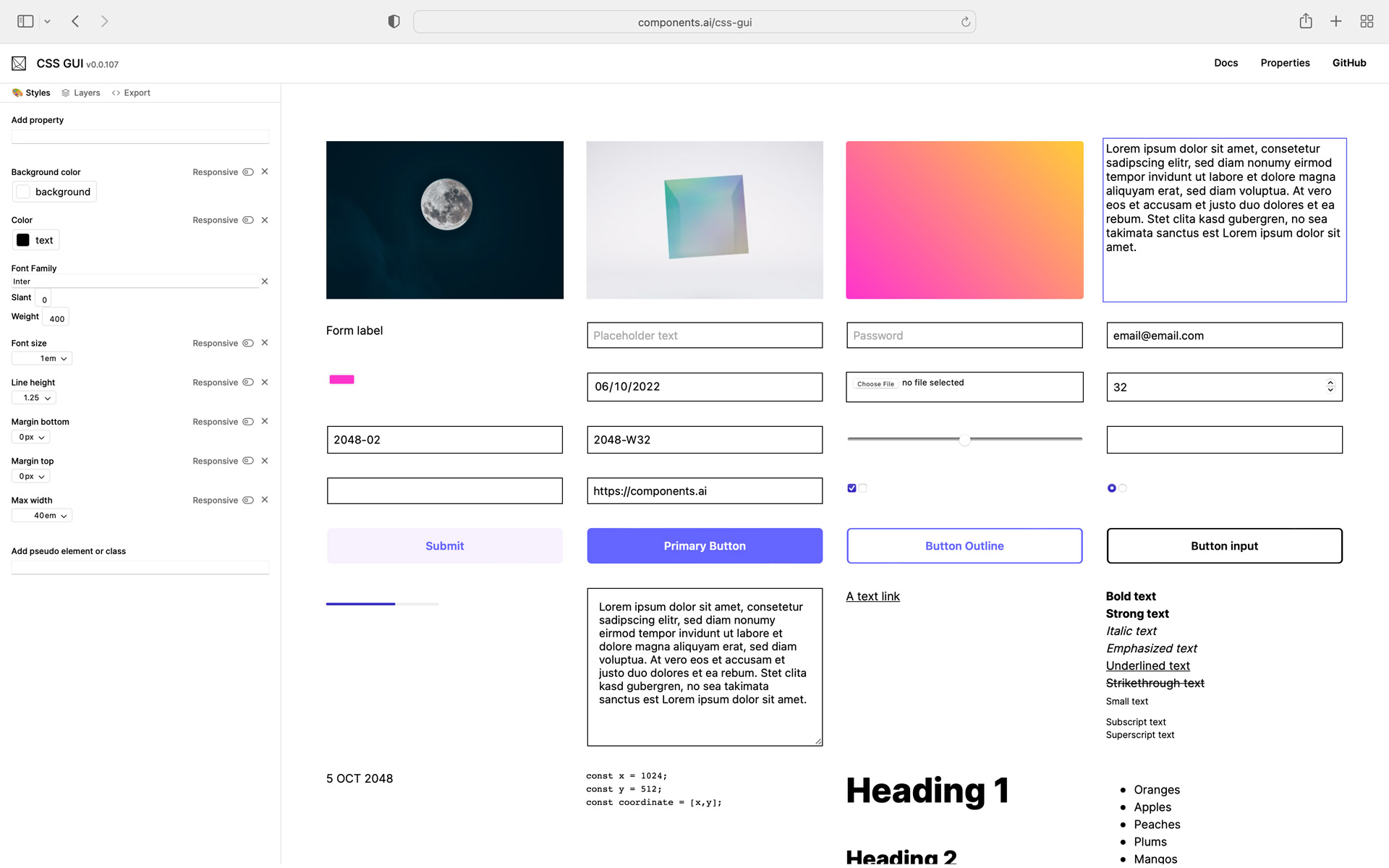 GitHub Components Ai Css Gui Visual Development Environment For CSS