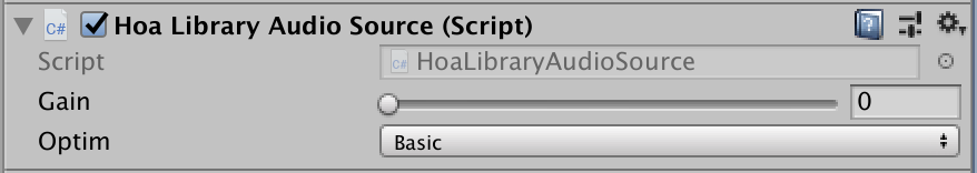 HoaLibrary Unity - AudioSource component