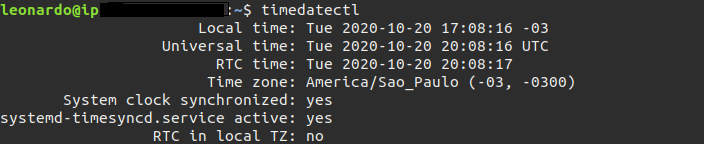 timedatectl