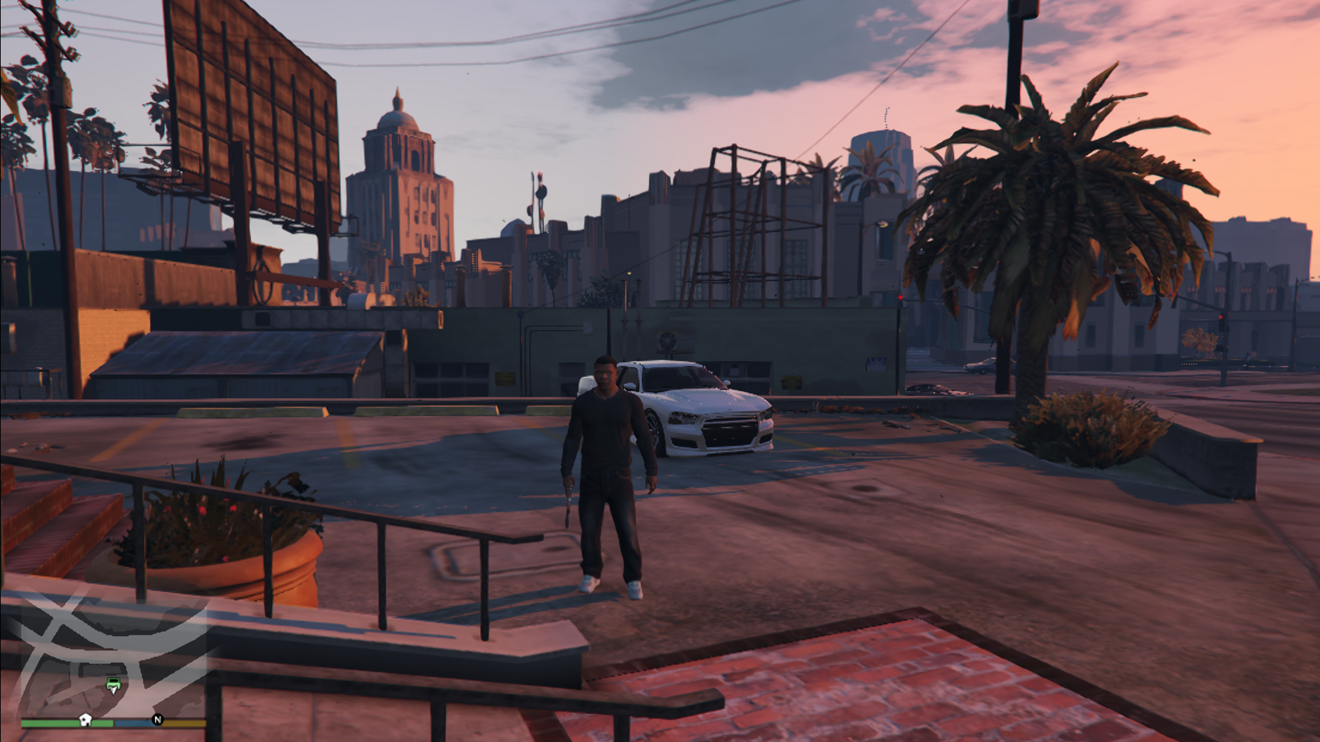GTA V running on FSR 1.0 and FXAA enabled