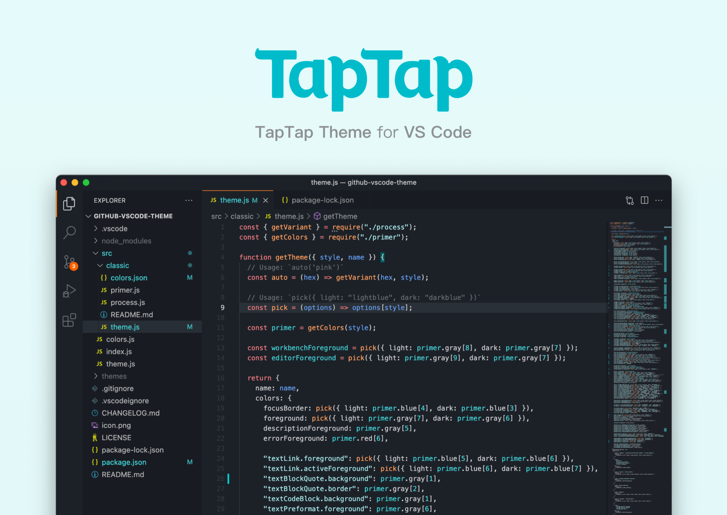 TapTap's VS Code theme