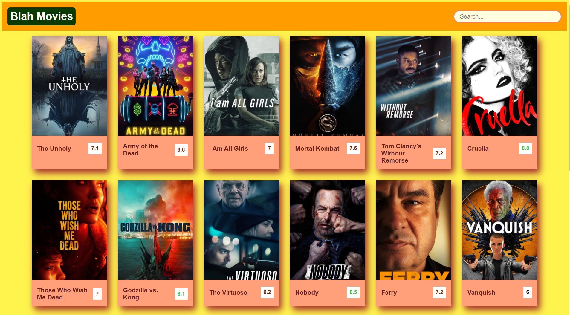 Program Coding For Movie Box movies - Codesandbox